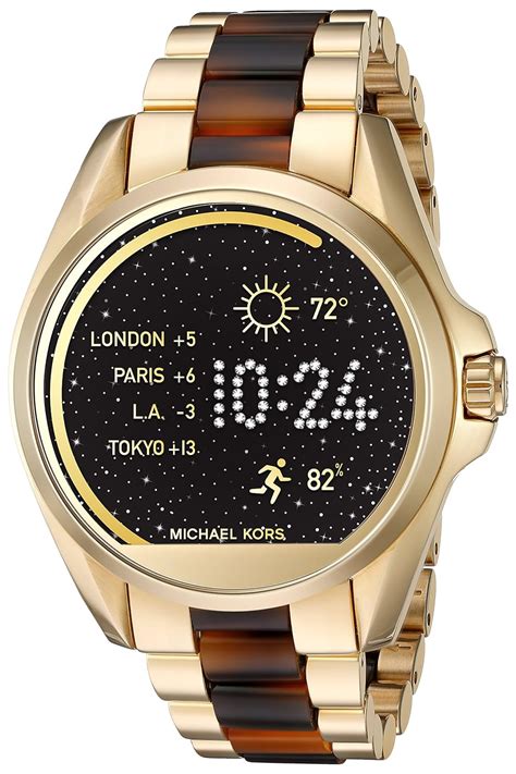 michael kors access touchscreen gold acetate bradshaw smartwatch mkt5003